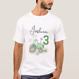 グリーンパーソナライズされたトラクターテーマメンズTシャツ Tシャツ