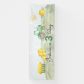 グリーンパーソナライズされたトラクターテーマラージバナー 横断幕 (縦)