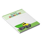 グリーンパーソナライズされたトラック（ユダヤ教の）バル・ミツバー ノートパッド (アングル)