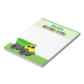 グリーンパーソナライズされたトラック（ユダヤ教の）バル・ミツバー ノートパッド (回転)