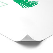 グリーンパーソナライズされたハウスOhベビーシャワー ポスター (角)