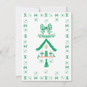 グリーンパーソナライズされたハウスOhベビーシャワー 招待状 (正面)