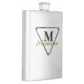 グリーンパーソナライズされたモノグラム/ネームユニークゴルフクラブ フラスク (右)