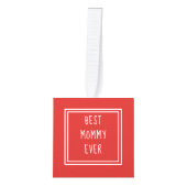 グリーンパーソナライズされたレッド2写真テンプレート キューブオーナメント (正面)