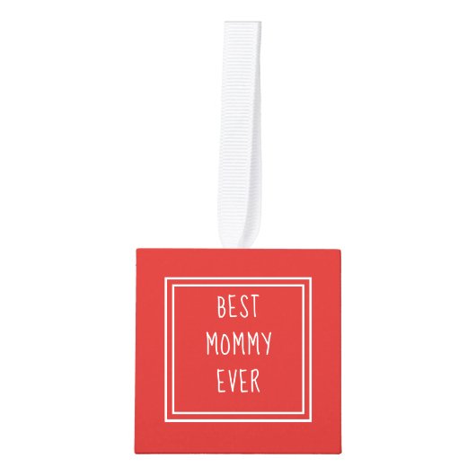 グリーンパーソナライズされたレッド2写真テンプレート キューブオーナメント (正面)