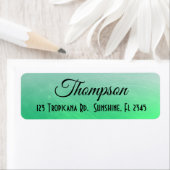 グリーンパーソナライズされた差出人住所ラベル ラベル (インサイチュ)