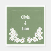 グリーンパーソナライズされた結婚のナプキン スタンダードランチョンナプキン (正面)