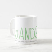 グリーンパーソナライズされた60サッシー60th誕生日ギフト コーヒーマグカップ (正面左)