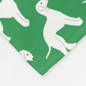 グリーンパーソナライズされた・ベディントン・テリアドッグ フリースブランケット (角)