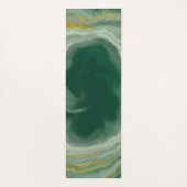 グリーンパーソナライズされた&金ゴールドアガテスワールヨガマット ヨガマット (裏面)