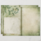 グリーンパーチメントの横付きジャーナルページ (正面/裏面)