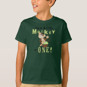グリーンパーティーモンキー1st誕生日Tシャツとギフト Tシャツ