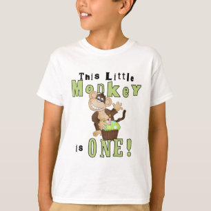 グリーンパーティーモンキー1st誕生日Tシャツとギフト Tシャツ