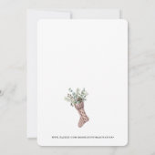 グリーンパーティー付きニットストッキング 招待状 (裏面)