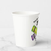 グリーンパープルアーティストクレヨン子供の誕生日パーティー 紙コップ (右)