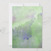 グリーンパープルウォーターカラーバルミツワー招待状 招待状 (裏面)