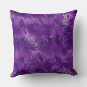 グリーンパープルオレンジマルディグラスフルーアディリス クッション (裏面)