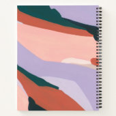 グリーンパープルオレンジ | モダン抽象芸術 ノートブック (裏面)