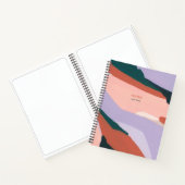 グリーンパープルオレンジ | モダン抽象芸術 ノートブック (内部)