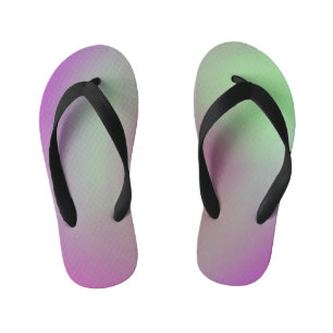 グリーンパープルオーロラノーザンライトかわいらし キッズビーチサンダル