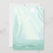 グリーンパープルザシーマーメイド誕生日 招待状 (裏面)