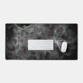 グリーンパープルスモーク&フレイムス抽象芸術アートマット デスクマット (キーボード&マウス)