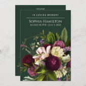 グリーンパープルフローラ葬祭記念碑 招待状 (正面/裏面)