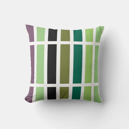 グリーンパープルブラックハウス クッション (正面)