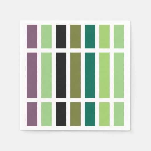 グリーンパープルブラックハウス スタンダードカクテルナプキン (正面)