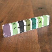 グリーンパープルブラックハウス デスクネームプレート (側面)