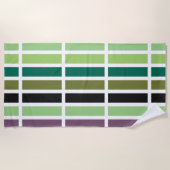 グリーンパープルブラックハウス ビーチタオル (正面)