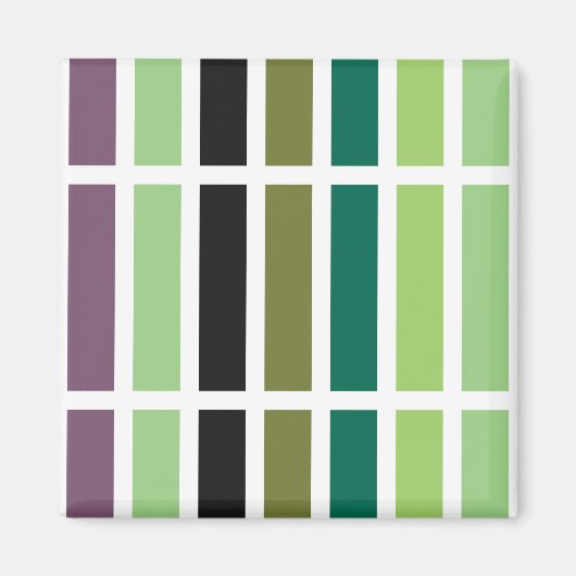 グリーンパープルブラックハウス マグネット (正面)