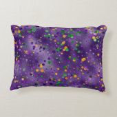 グリーンパープルブラック金ゴールドダイヤモンドパターン アクセントクッション (裏面)