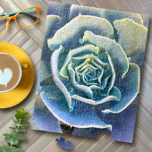 グリーンパープルブルーサボテンエレガントクローズアップ写真 ジグソーパズル