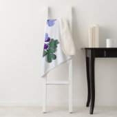 グリーンパープルブルードゥードルフラワー蝶ベビー シェルパブランケット (インサイチュ)