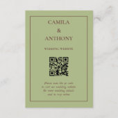 グリーンパープルレトロY2Kヒッピーファンキーフラワーパターン エンクロージャーカード (正面)