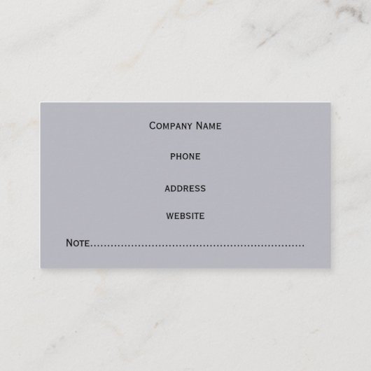 グリーンパープル大理石クラシック名刺 名刺 (裏面)