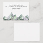 グリーンパープル山結婚のWebサイトカード 名刺 (正面/裏面)