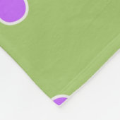 グリーンパープル熱帯フローラの夏 フリースブランケット (角)