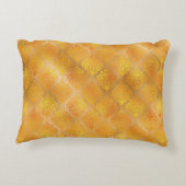 グリーンパープル金ゴールドマルディグラストライプス アクセントクッション (裏面)