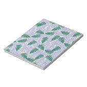 グリーンパープル離れファーンレトロ70s花柄 ノートパッド (回転)