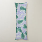グリーンパープル離れファーンレトロ70s花柄 ボディピロー (裏面 (縦))