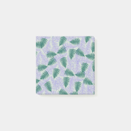 グリーンパープル離れファーンレトロ70s花柄 ポストイット