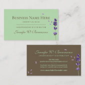 グリーンパープル エッセンシャルオイル ラベンダー 名刺 (正面/裏面)