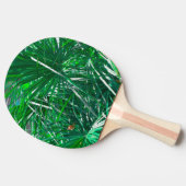 グリーンパームの木の植物の葉パステル 卓球ラケット (横)