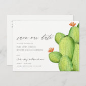 グリーンパームの水色の葉は日付を保存 案内ポストカード (正面/裏面)