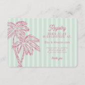 グリーンパームスプリングスパステルビーチレジストリー挿入 エンクロージャーカード (正面)