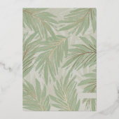 グリーンパームツリークリスマス 箔シーズンカード (裏面)