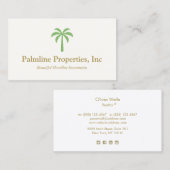 グリーンパームツリービーチフロント実在エテート コーリングカード (正面/裏面)