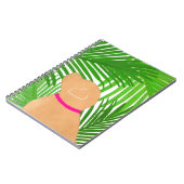 グリーンパームツリー島 イエローの犬 ノートブック (左側)